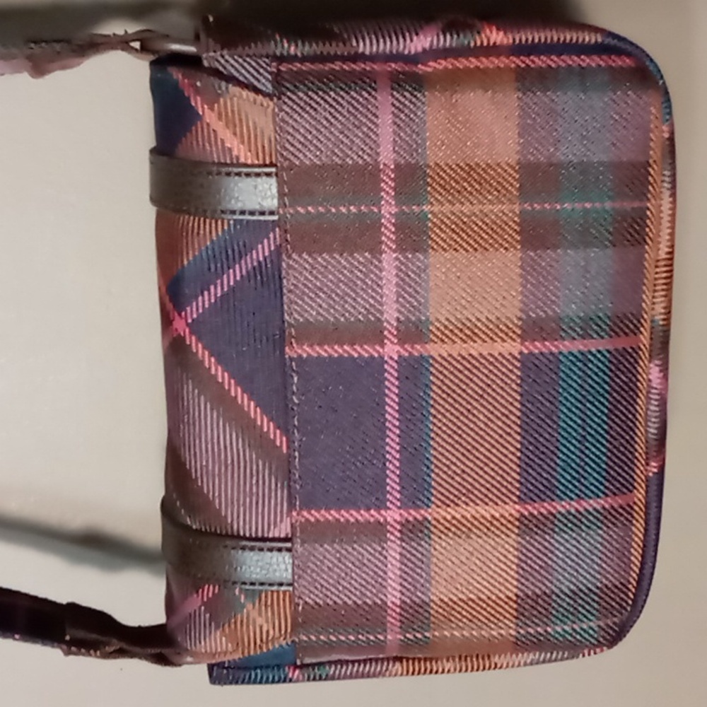 Herschel Plaid Mini Crossbody Purse w Snaps - Picture 9 of 11